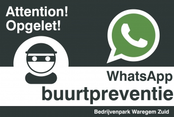WhatsApp ter verhoging van de sociale controle op Bedrijvenpark Waregem Zuid